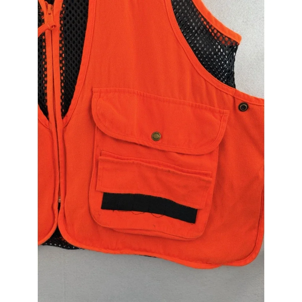 Cabela's Blaze Orange Hunting Vest M Reg‎ Mesh Back Game Pouch Pockets